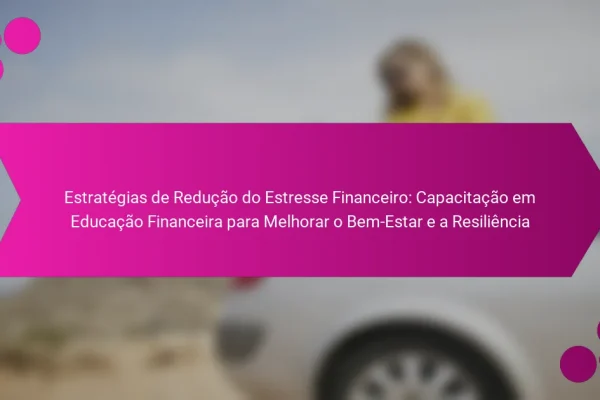 Estratégias de Redução do Estresse Financeiro: Capacitação em Educação Financeira para Melhorar o Bem-Estar e a Resiliência